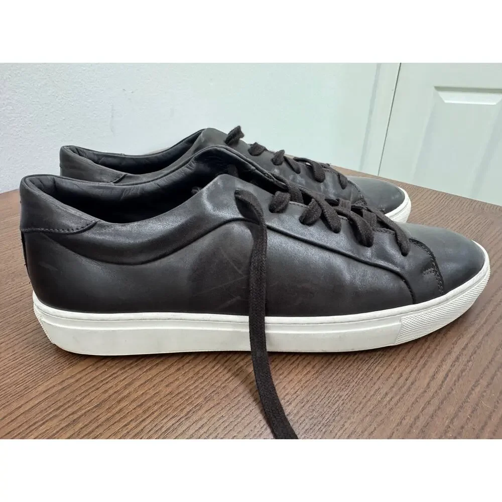 $395 - TO BOOT NEW YORK Pullman Leather Sneaker in Brown Size 11.5 (sh300thrifty